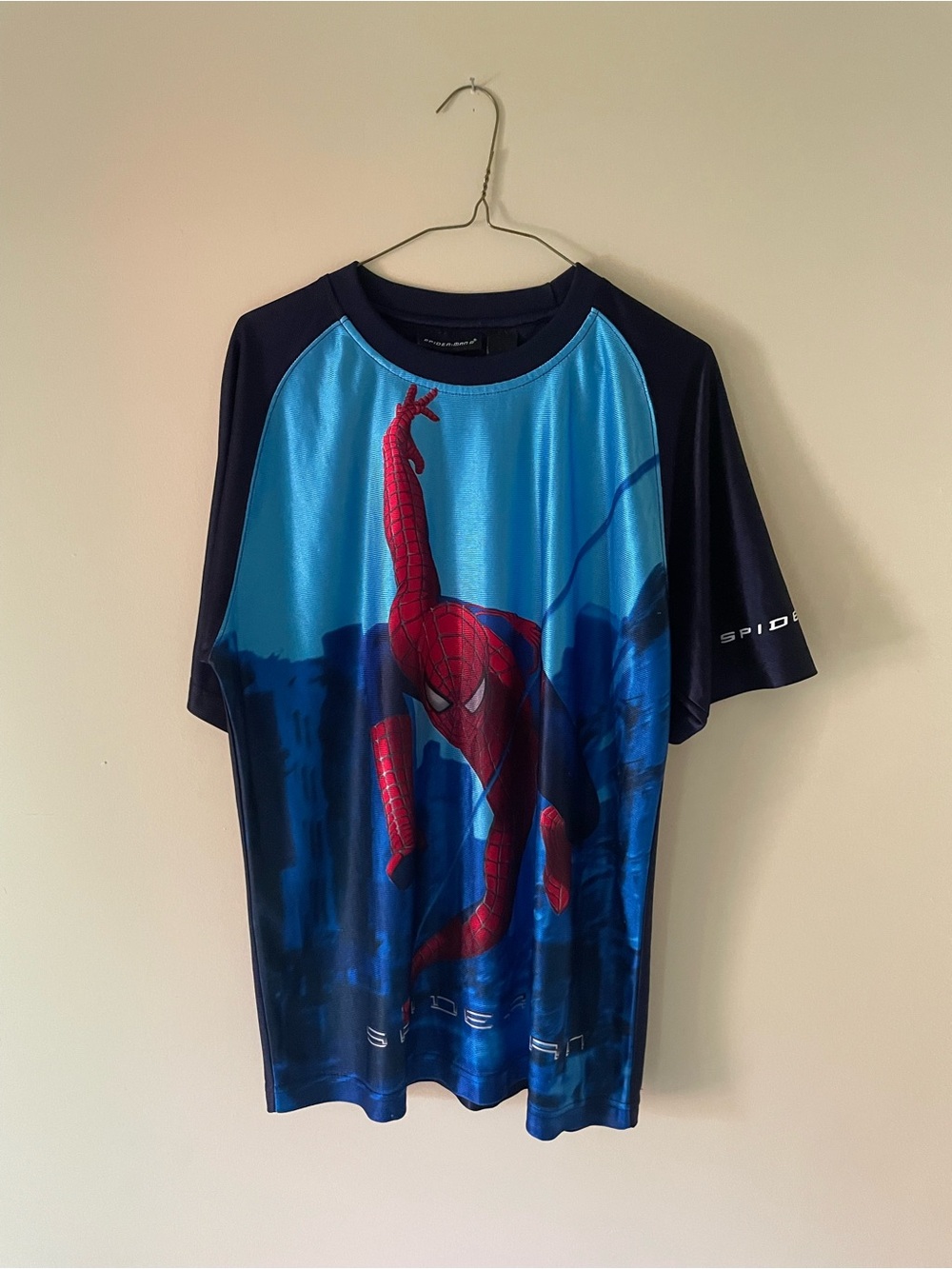 Vintage Spider-Man Graphic Sports Tee - Red & Blue